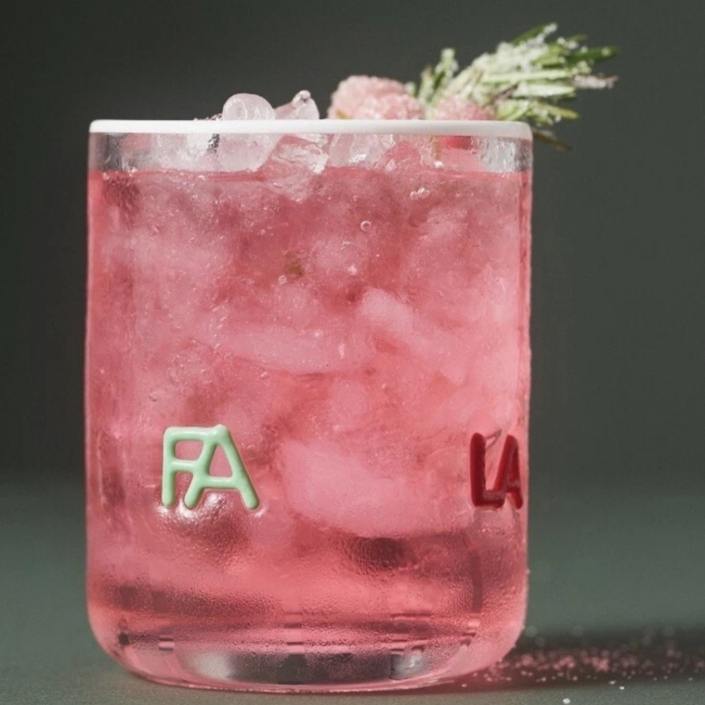 NEW Anthropologie Festive Icon Juice Glass  FA LA LA LA